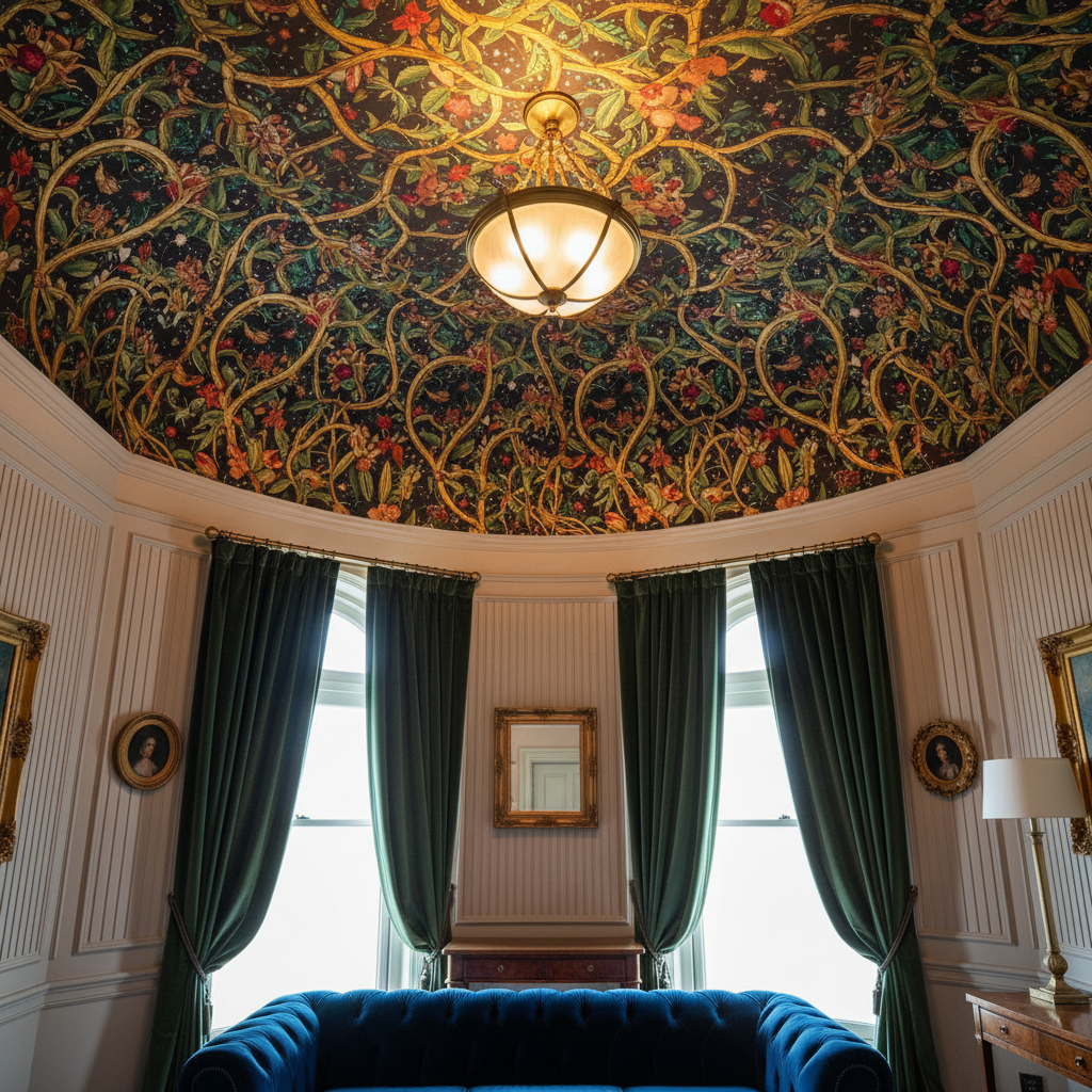 How to Wallpaper a Ceiling