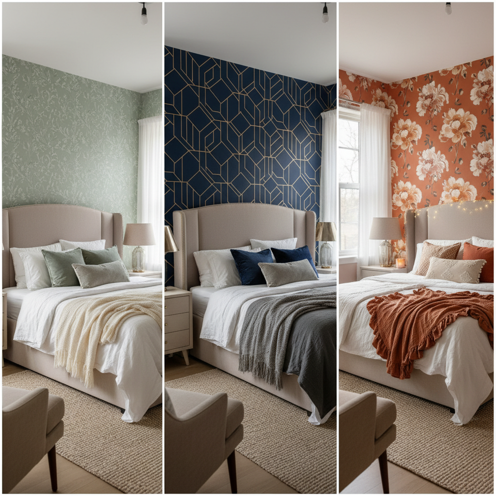 One Room, Three Looks: How to Change a Room with Wallpaper