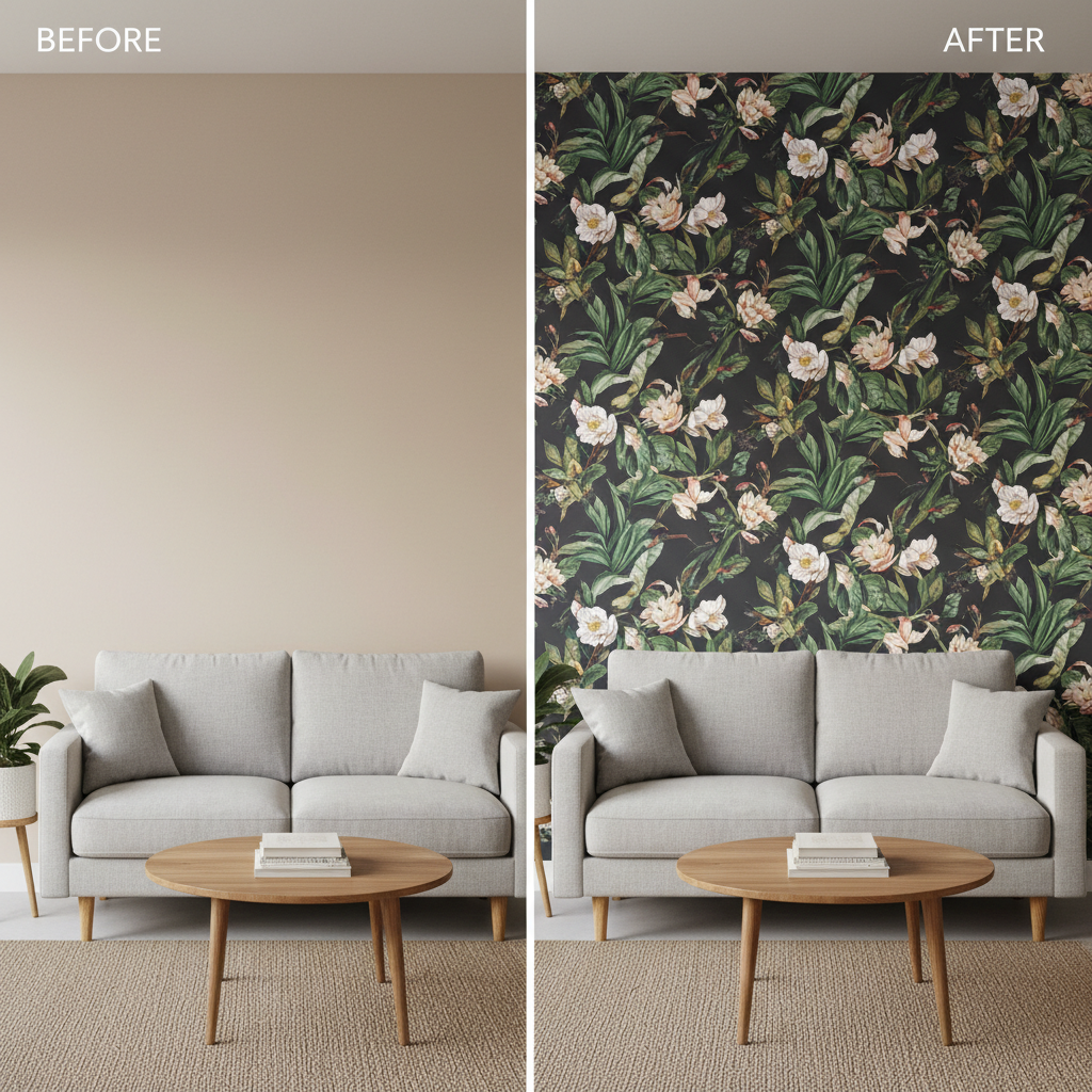 Rental Transformation: Before and After Wallpaper Ideas