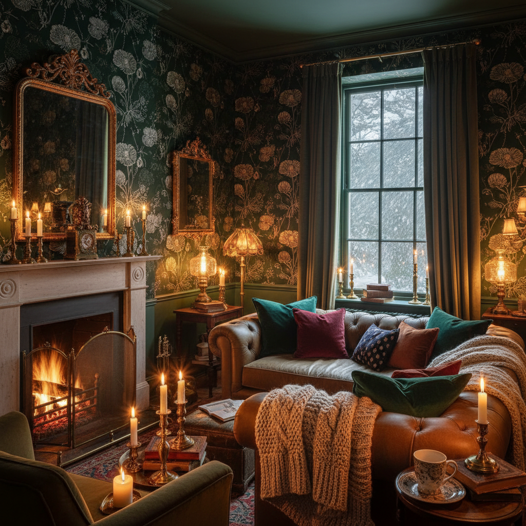 Winter Wallpaper Ideas: Cosy, Atmospheric, and Deeply Warm