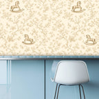 Rocking Horse Nursery Peel and Stick Wallpaper – Vintage Baby & Kids Room
