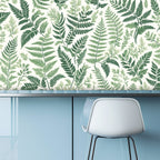 Watercolor Fern Peel and Stick Wallpaper