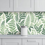 Watercolor Fern Peel and Stick Wallpaper