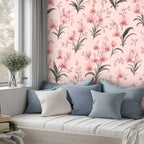 Pink Lily Scatter Peel and Stick Wallpaper