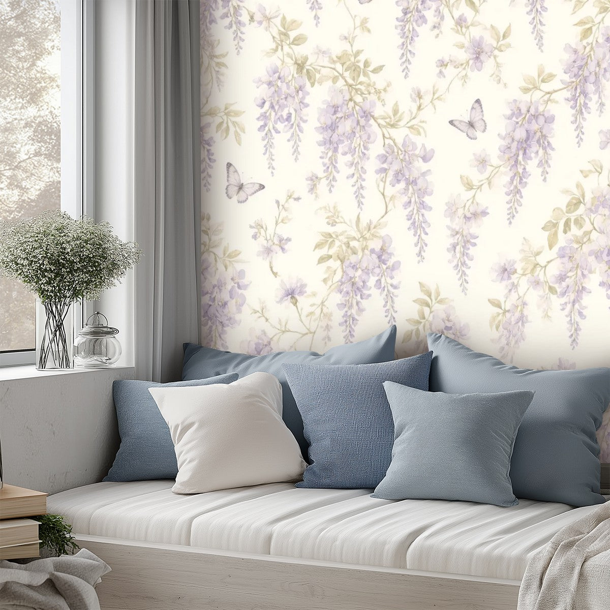 Butterfly Garden Peel and Stick Wallpaper – Whimsical Nursery & Girls Room