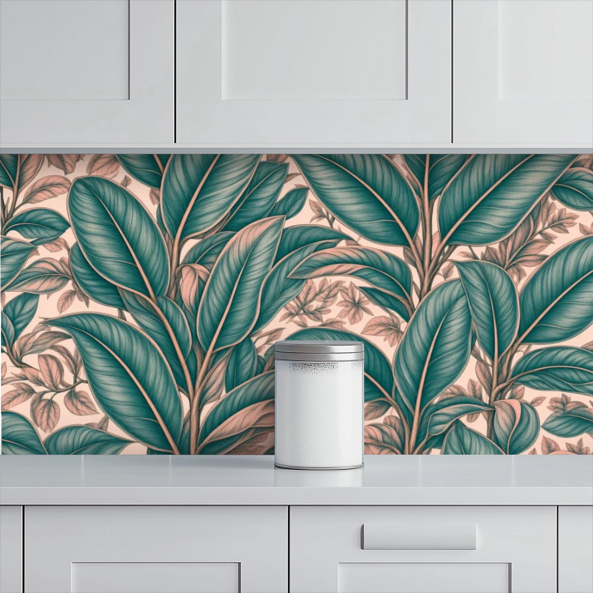 Pink Banana Leaf Peel and Stick Wallpaper