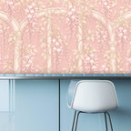 Blush Art Nouveau Archway Peel and Stick Wallpaper
