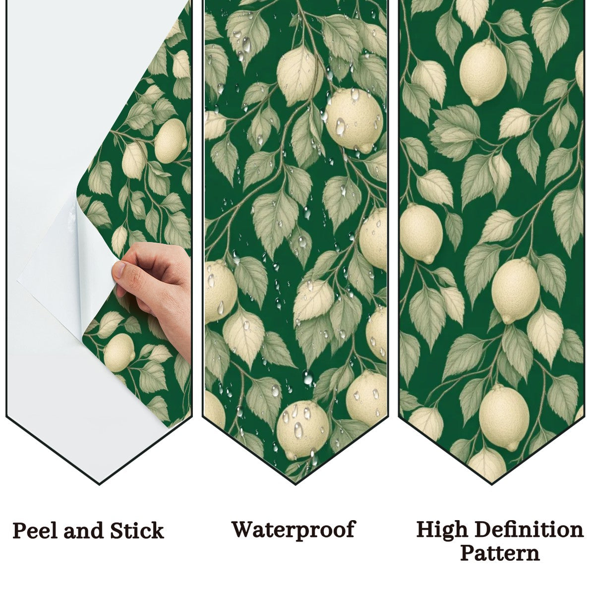 Lemon Botanical Peel and Stick Wallpaper