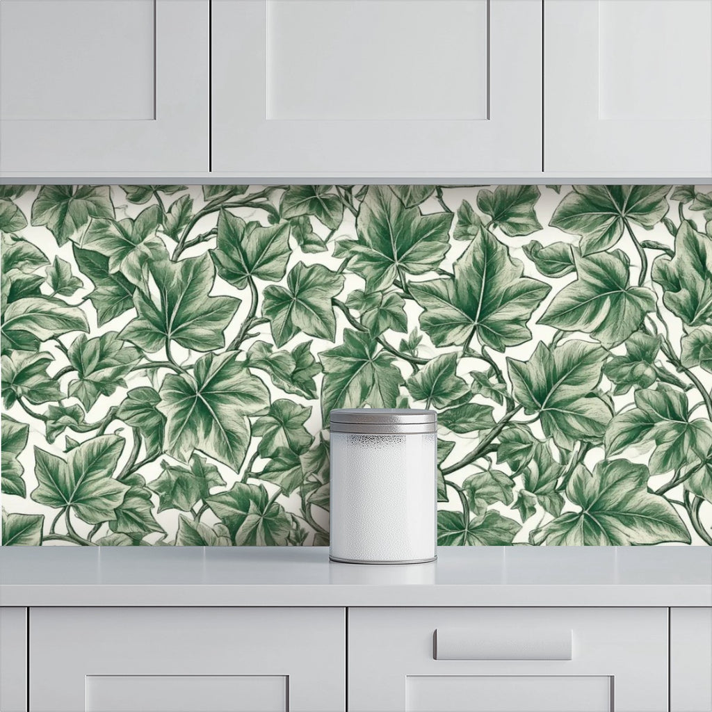 Botanical Leaf Toile Peel and Stick Wallpaper
