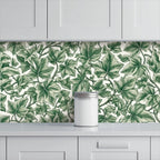 Botanical Leaf Toile Peel and Stick Wallpaper