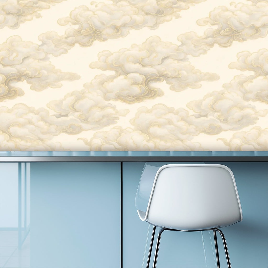 Cloud Plaster Texture Peel and Stick Wallpaper – Neutral Nursery & Minimalist Decor