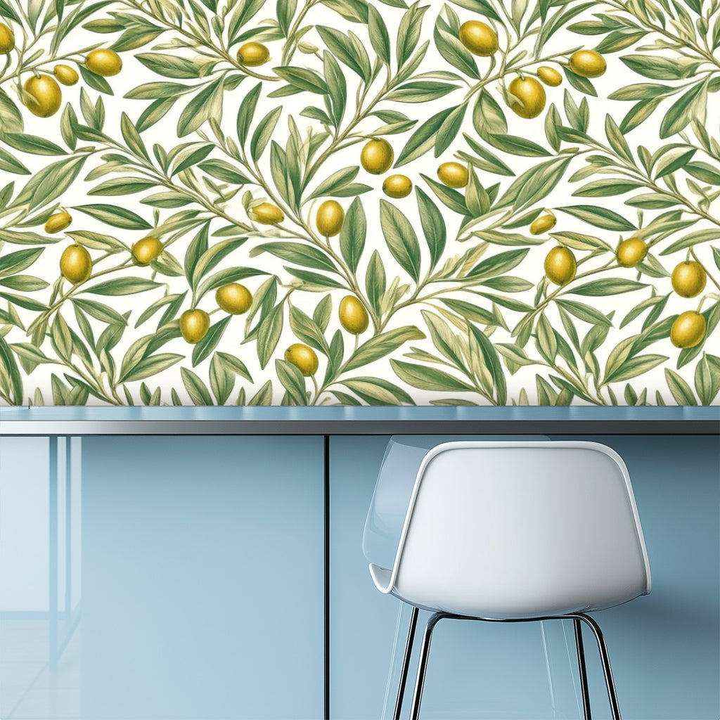 Olive Branch Peel and Stick Wallpaper