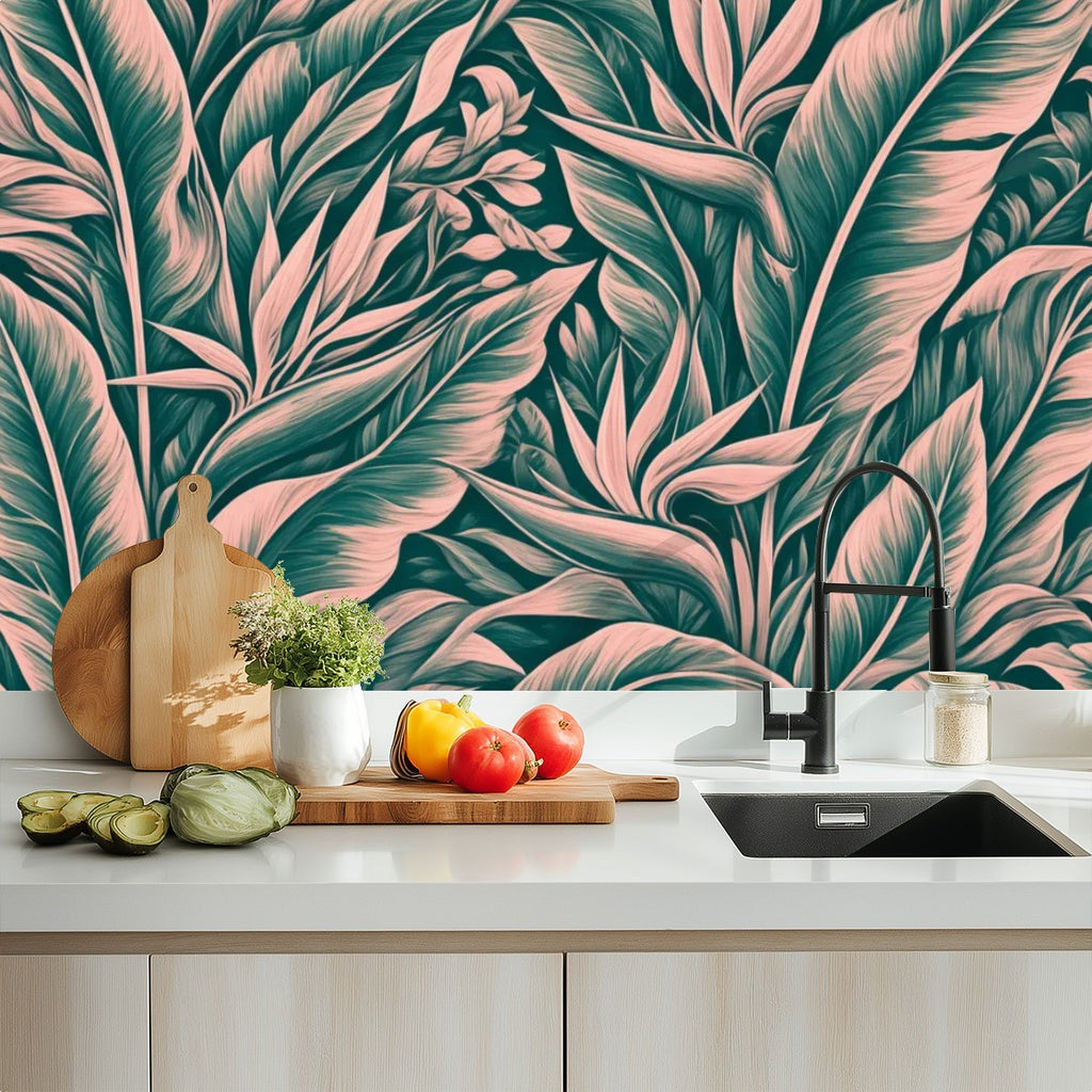 Tropical Banana Leaf Peel and Stick Wallpaper
