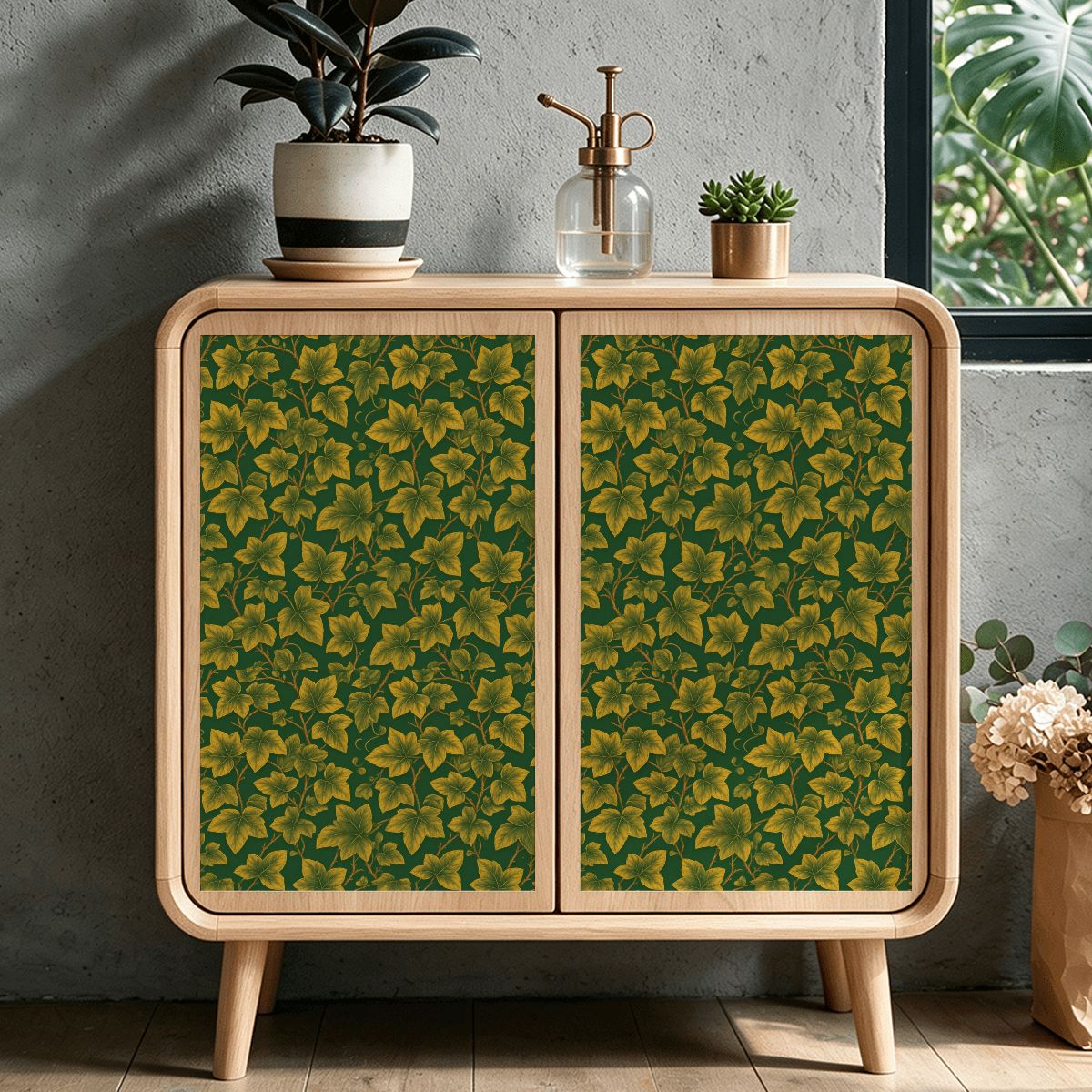 Ivy Leaf Peel and Stick Wallpaper | Green Botanical
