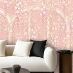 Blush Art Nouveau Archway Peel and Stick Wallpaper