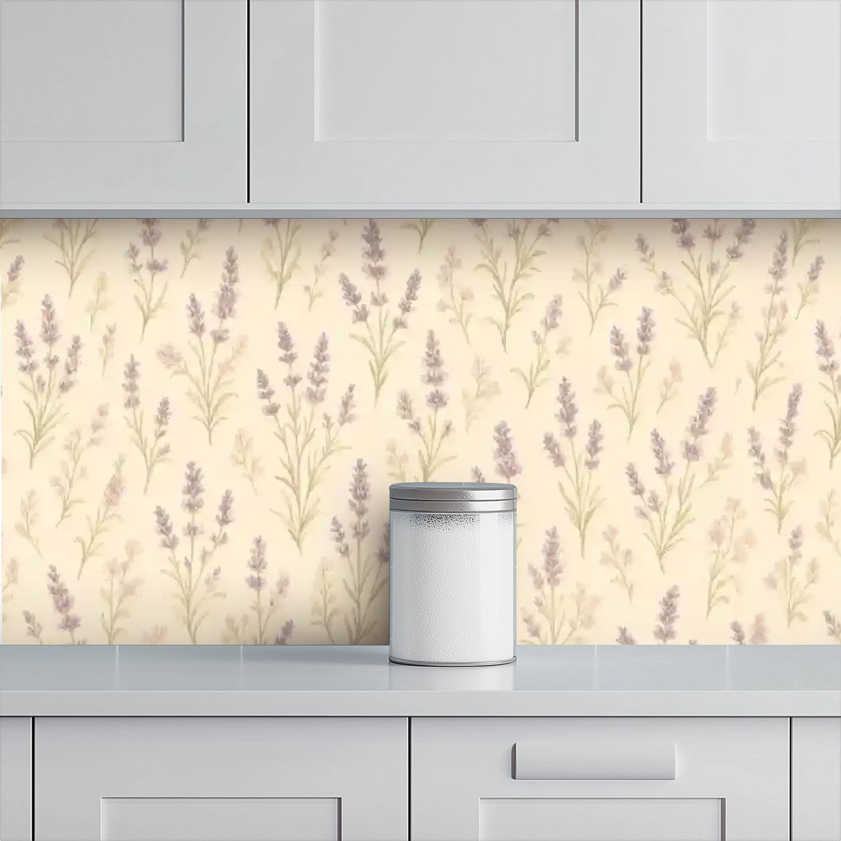 Lavender Floral Peel and Stick Wallpaper
