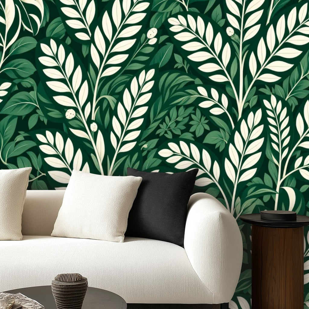 Dark Tropical Jungle Peel and Stick Wallpaper