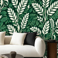 Dark Tropical Jungle Peel and Stick Wallpaper
