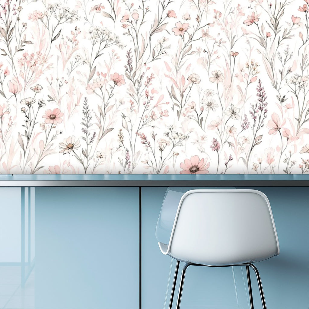 Whisper White Wildflower Peel and Stick Wallpaper