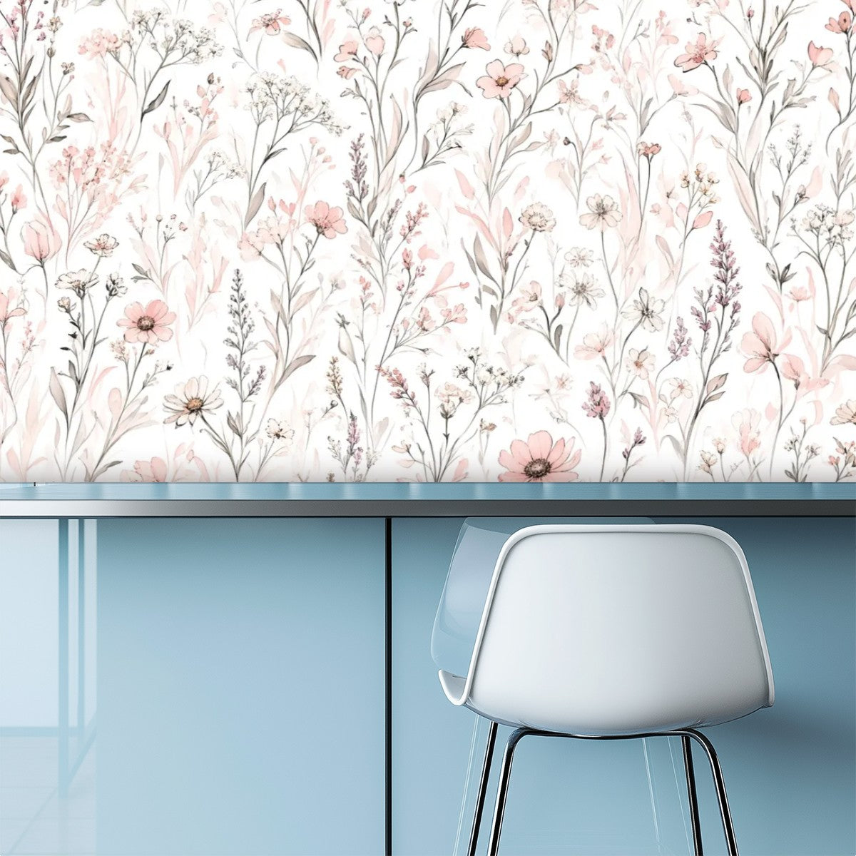 Whisper White Wildflower Peel and Stick Wallpaper
