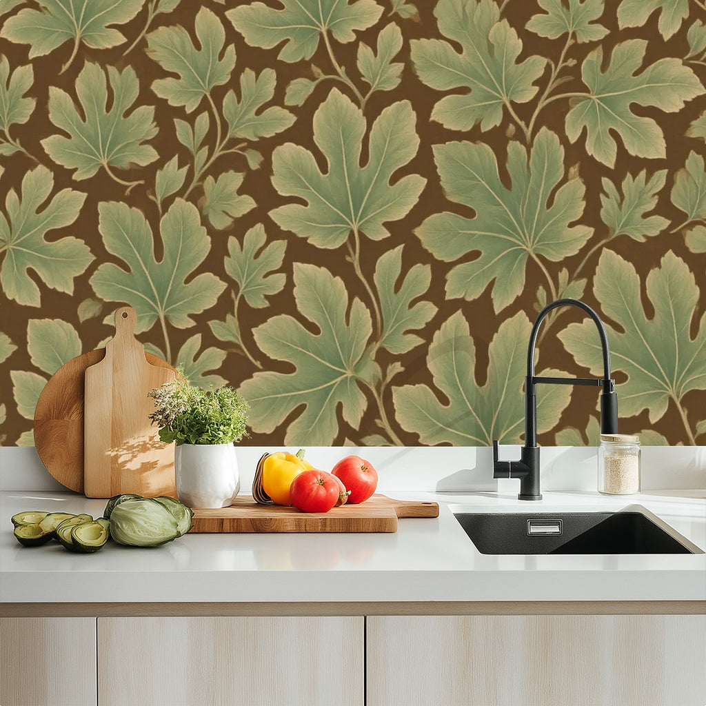 Chestnut Leaf Peel and Stick Wallpaper