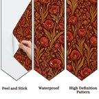 Terracotta Morris Floral Peel and Stick Wallpaper