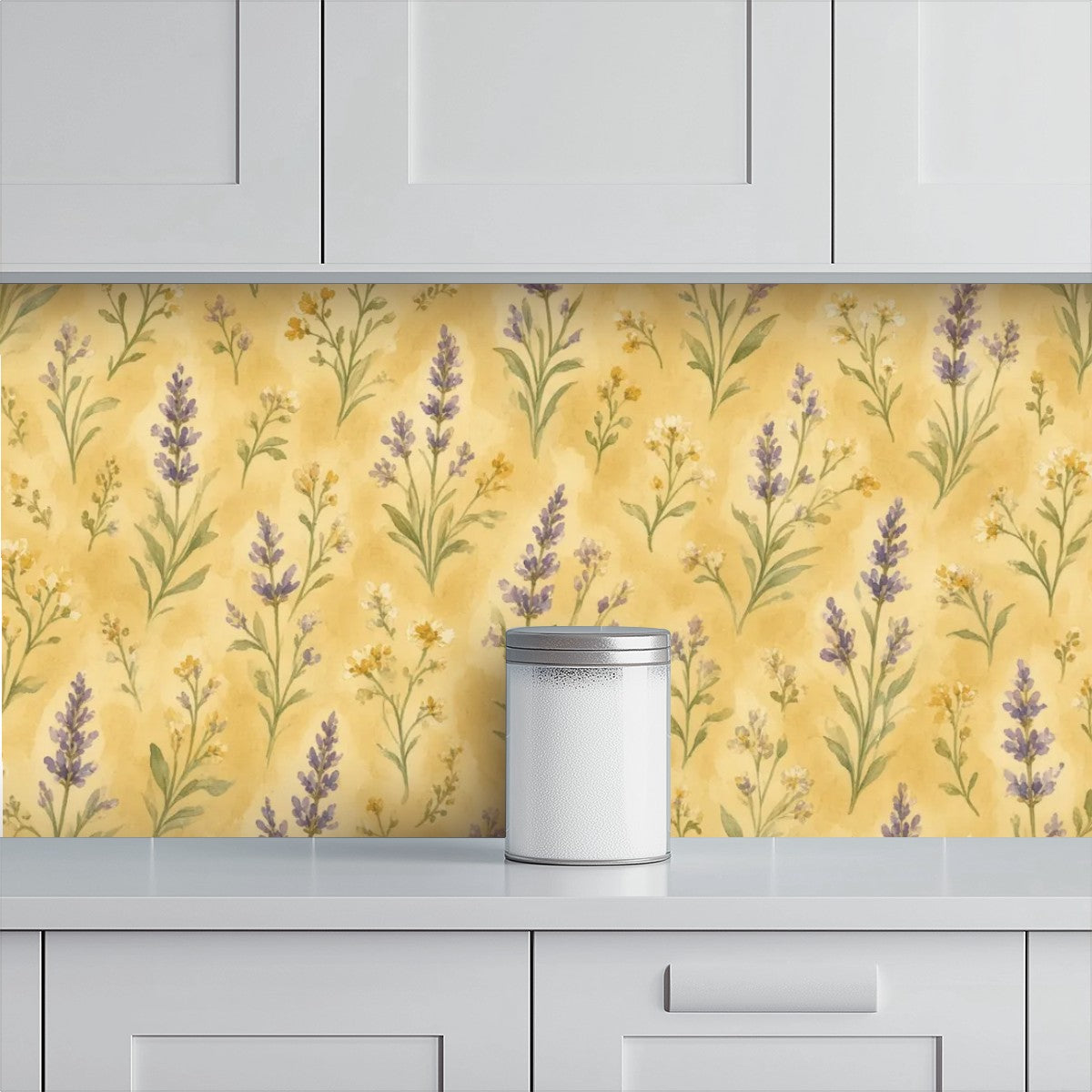 Lavender Botanical Peel and Stick Wallpaper