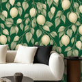 Lemon Botanical Peel and Stick Wallpaper