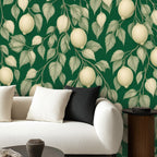 Lemon Botanical Peel and Stick Wallpaper
