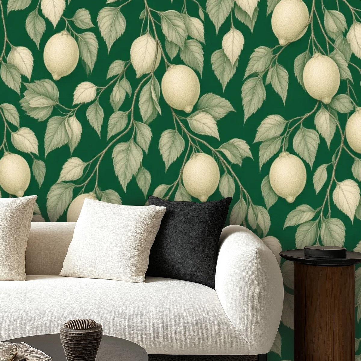 Lemon Botanical Peel and Stick Wallpaper