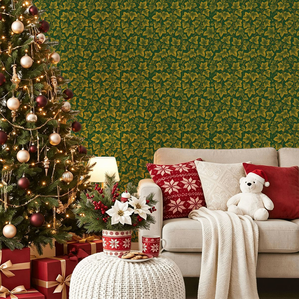 Ivy Leaf Peel and Stick Wallpaper | Green Botanical