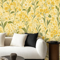 Sunshine Yellow Wildflower Peel and Stick Wallpaper