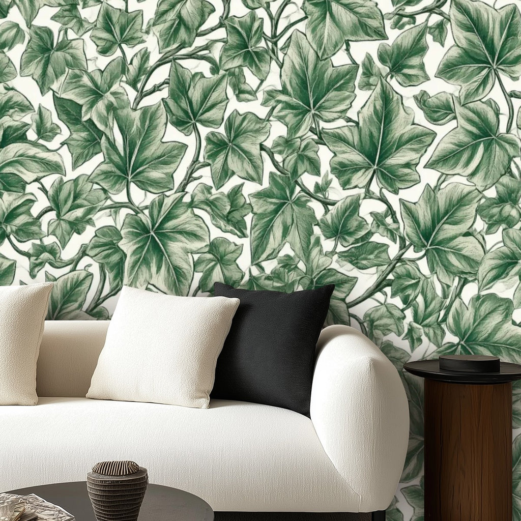 Botanical Leaf Toile Peel and Stick Wallpaper