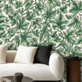 Botanical Leaf Toile Peel and Stick Wallpaper