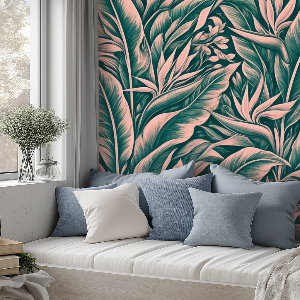 Tropical Banana Leaf Peel and Stick Wallpaper