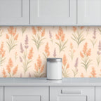 Boho Pampas and Lavender Peel and Stick Wallpaper