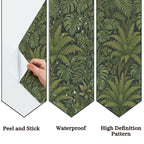 Dark Fern Jungle Peel and Stick Wallpaper