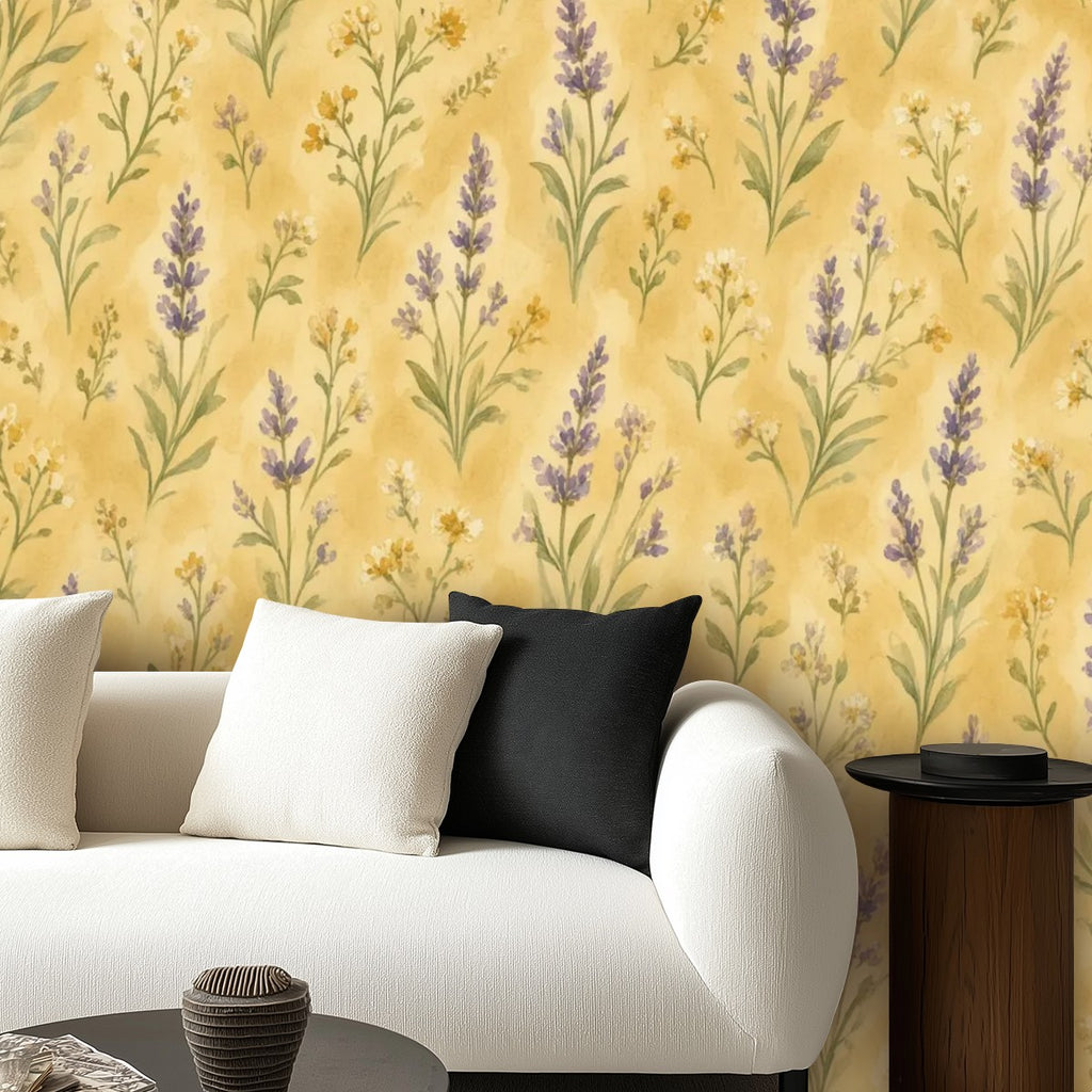 Lavender Botanical Peel and Stick Wallpaper