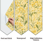 Sunshine Yellow Wildflower Peel and Stick Wallpaper