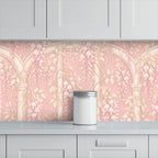Blush Art Nouveau Archway Peel and Stick Wallpaper
