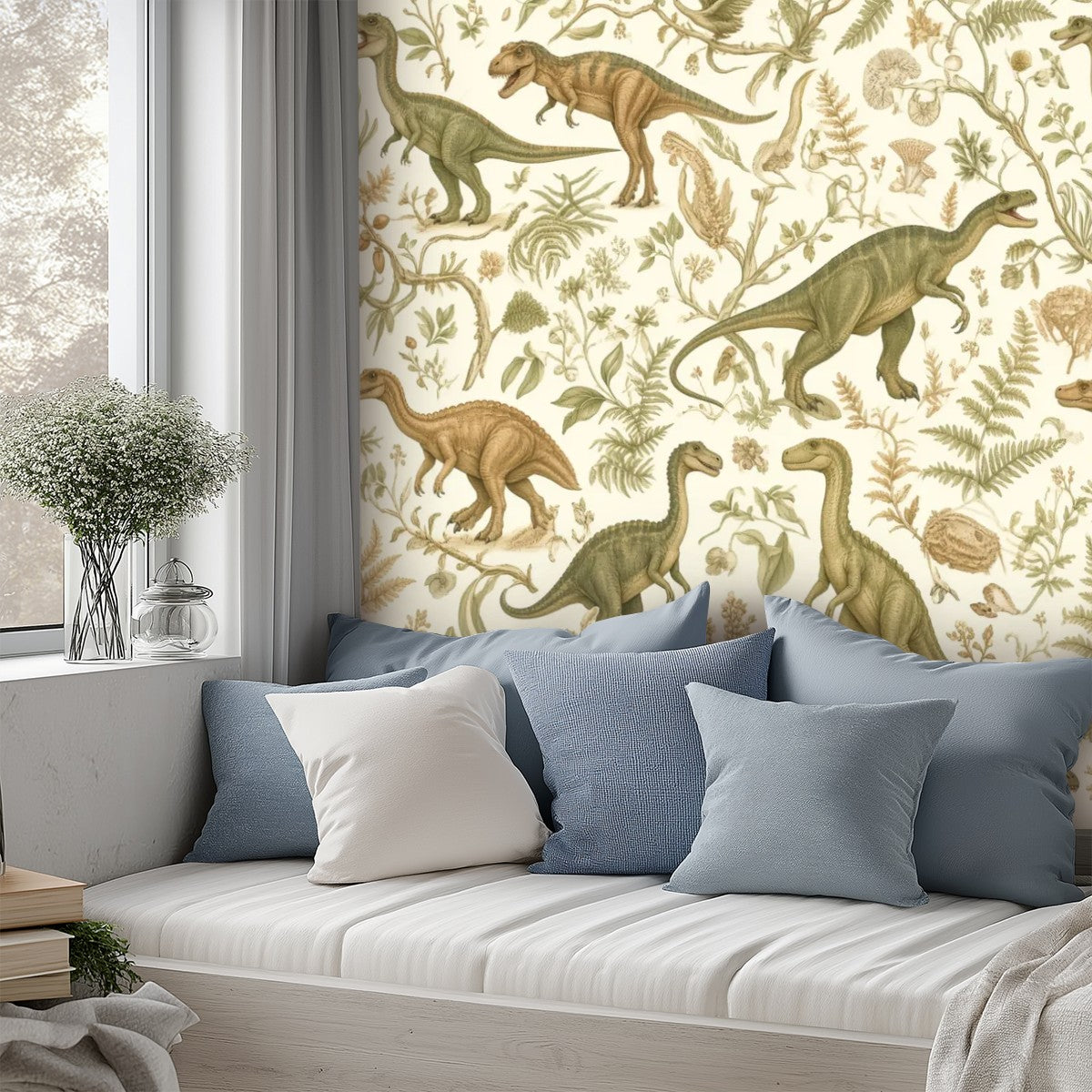 Dinosaur Garden Peel and Stick Wallpaper – Nursery & Kids Room
