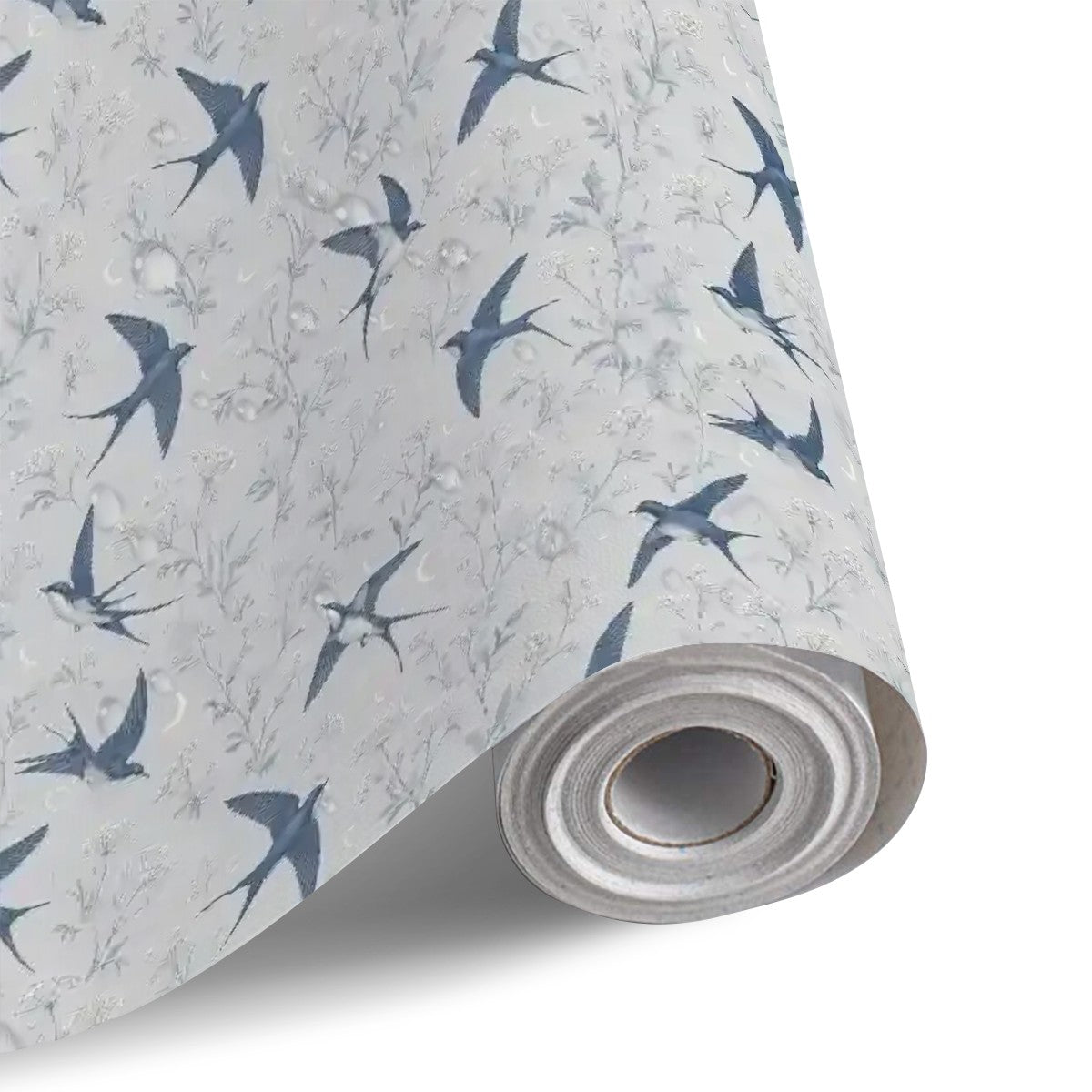Swallow & Botanical Peel and Stick Wallpaper – Serene Nature & Scandi-Modern Decor
