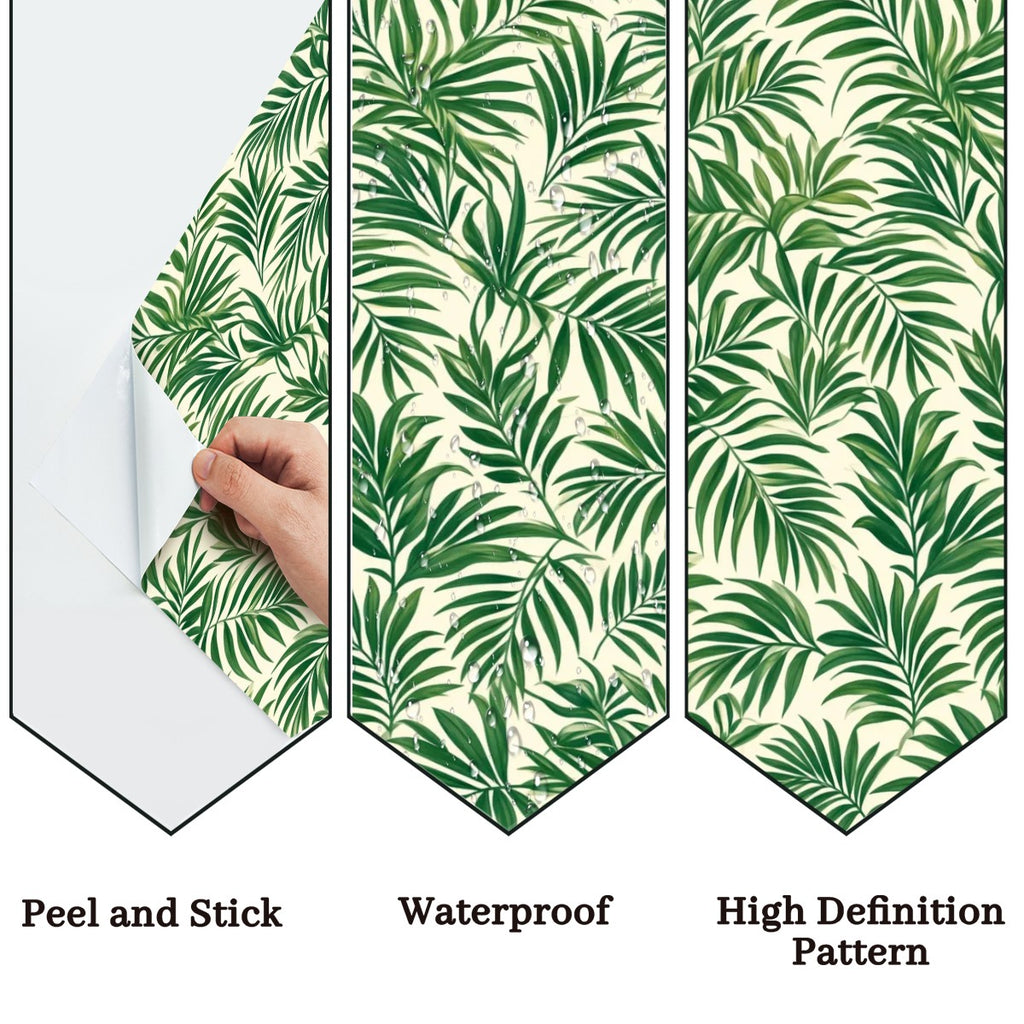 Tropical Palm Leaf Peel and Stick Wallpaper
