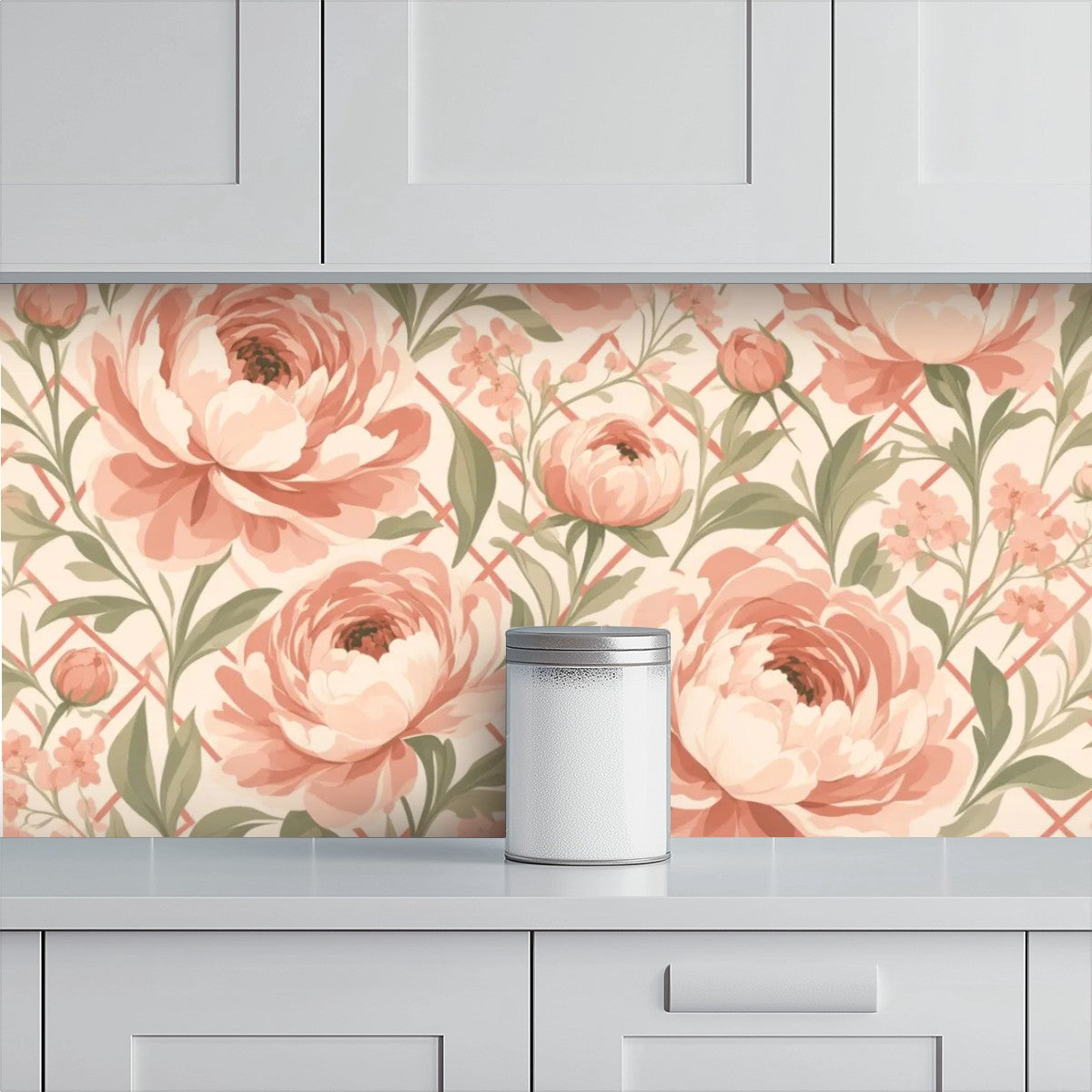 Blush Peony Garden Peel and Stick Wallpaper
