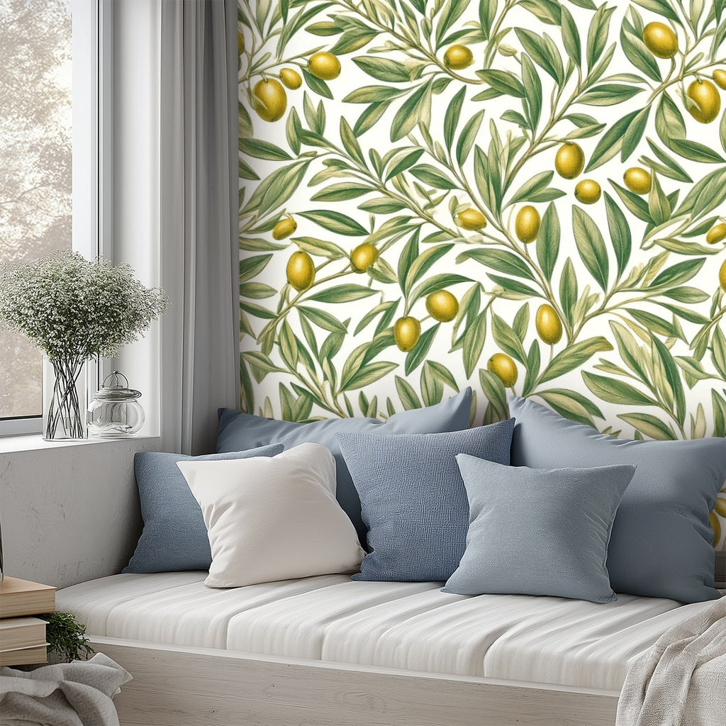 Olive Branch Peel and Stick Wallpaper