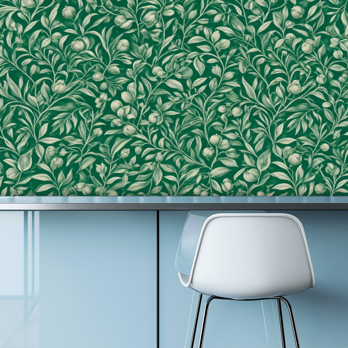 Emerald Floral Botanical Peel and Stick Wallpaper