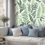 Watercolor Fern Peel and Stick Wallpaper