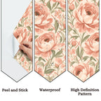 Blush Peony Garden Peel and Stick Wallpaper