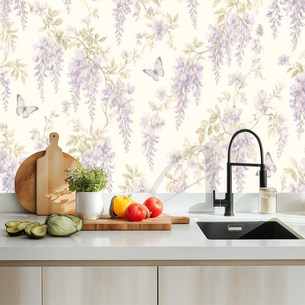 Butterfly Garden Peel and Stick Wallpaper – Whimsical Nursery & Girls Room