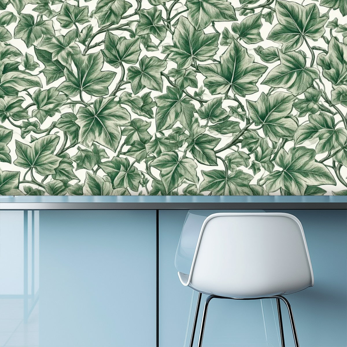 Botanical Leaf Toile Peel and Stick Wallpaper